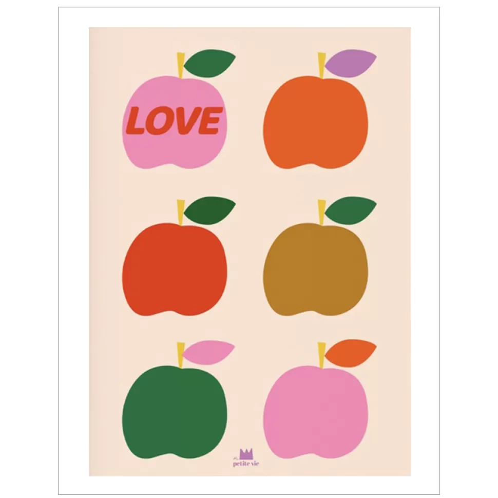 Ma petite vie Décoration>Affiche Love Pommes - 40 x 30 cm