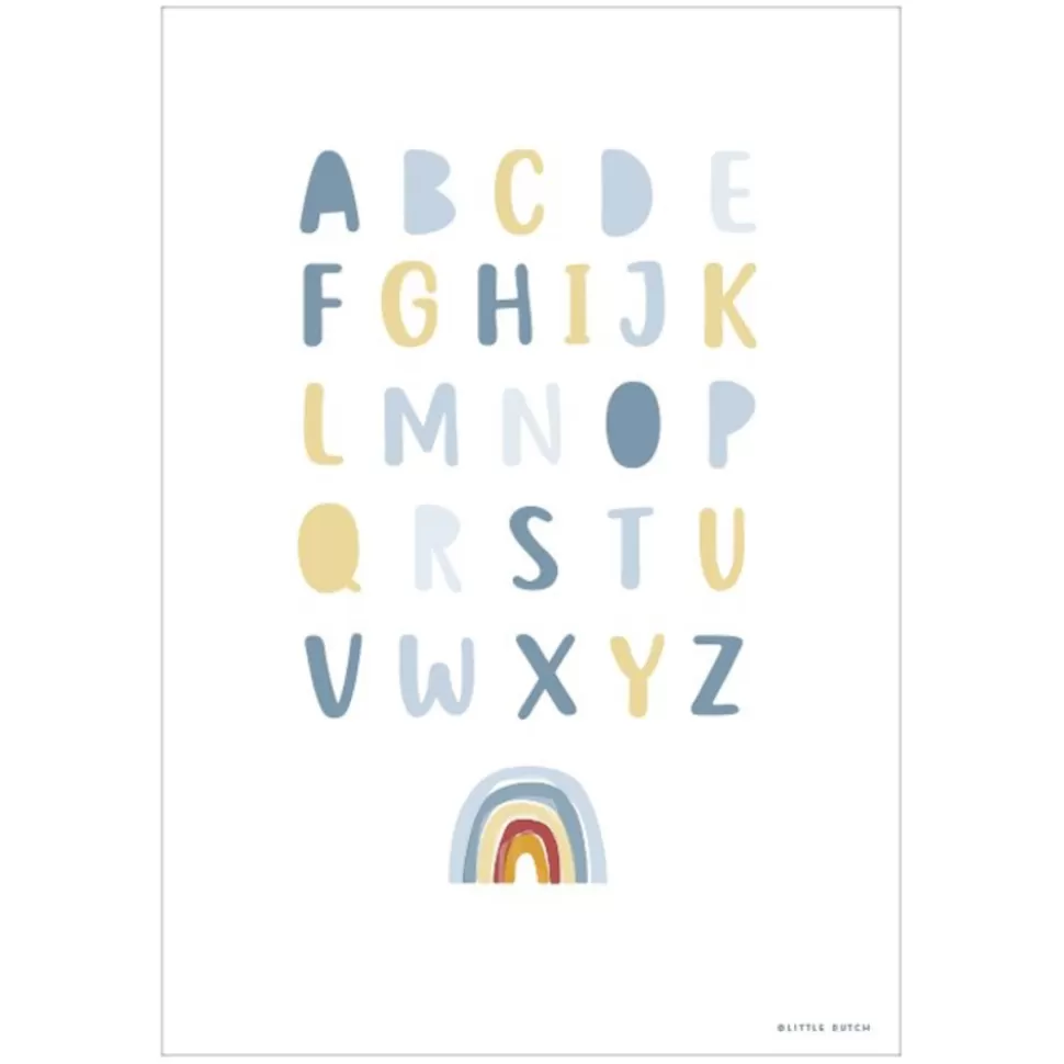 Little Dutch Décoration>Affiche Réversible Alphabet et Arc-en-ciel Bleu - 42 x 32 cm