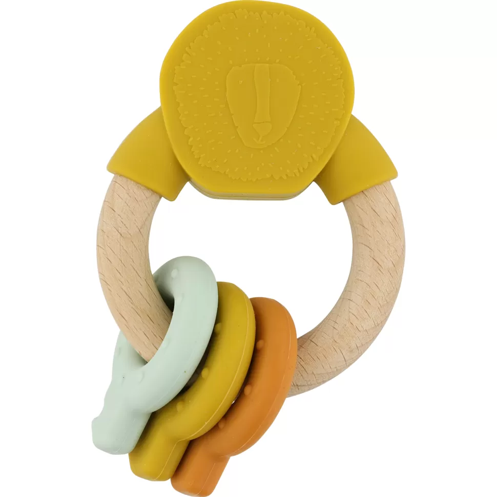 Trixie Baby Hochet>Anneau d'Activités Bois Silicone - Mr.Lion