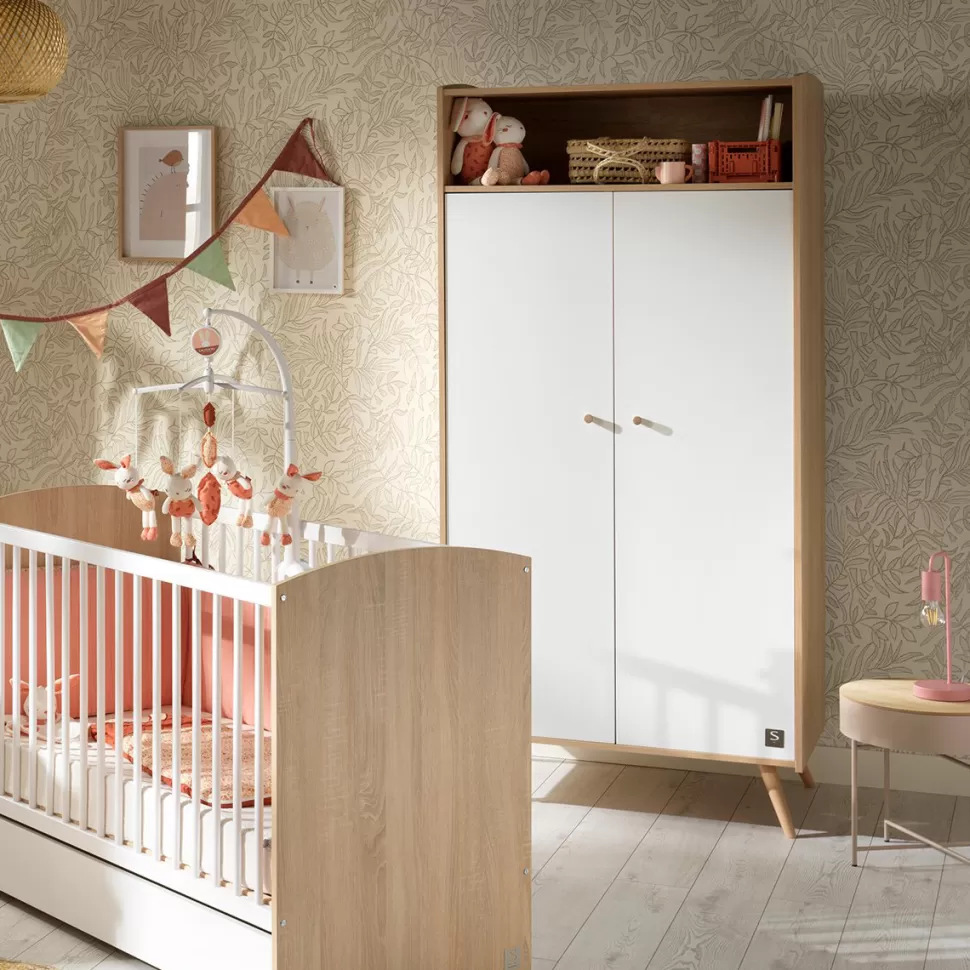 Sauthon Meuble Bébé>Armoire 2 Portes Access - Bois Blanc