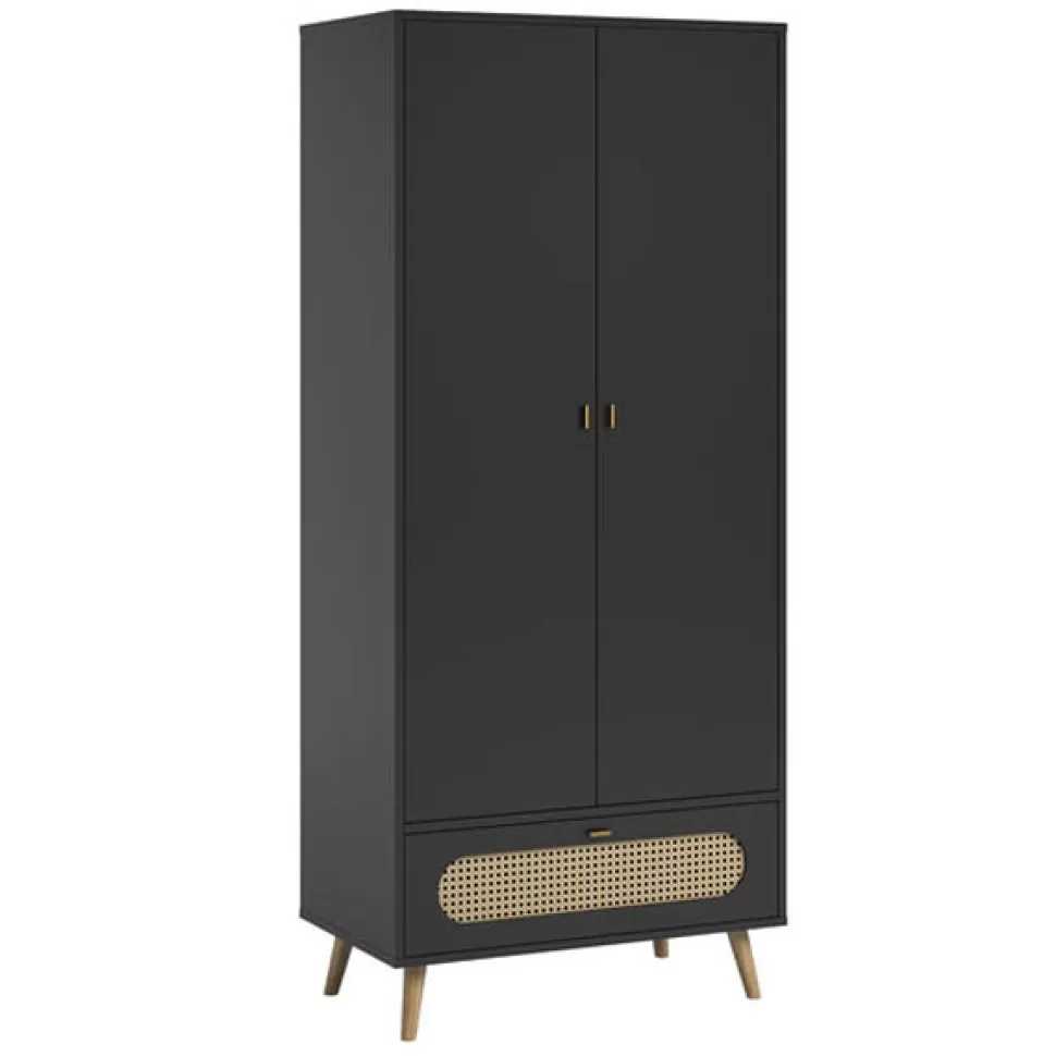 Vox Meubles Meuble Bébé>Armoire 2 Portes Canne - Noir