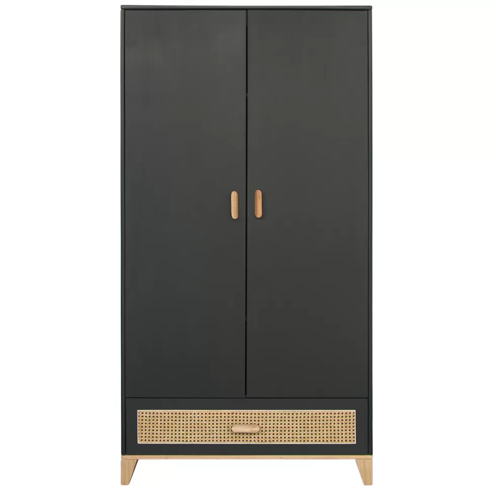 Théo Meuble Bébé>Armoire 2 Portes en Rotin Nami - Onyx