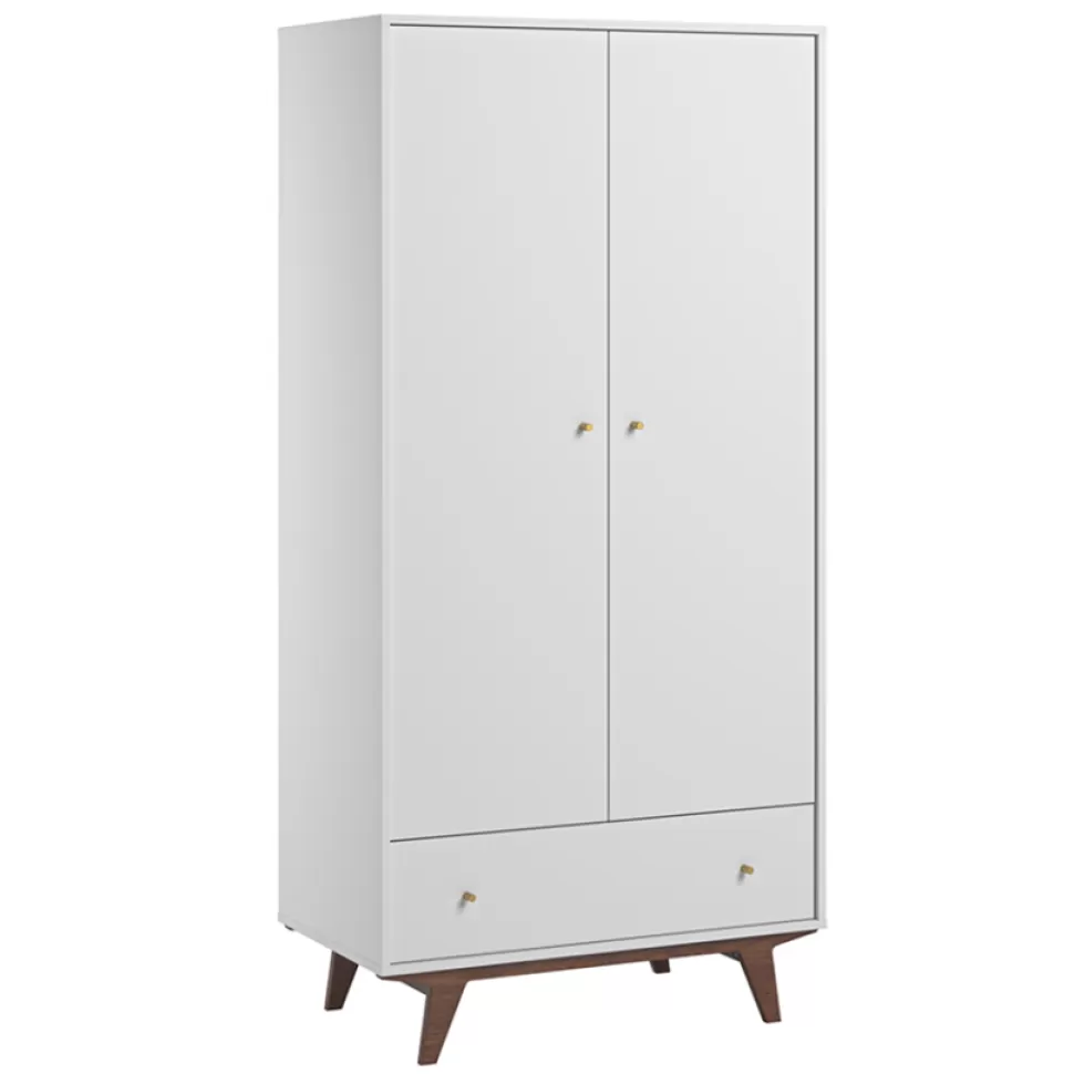Vox Meubles Meuble Bébé>Armoire 2 Portes Mid - Noix et Blanc
