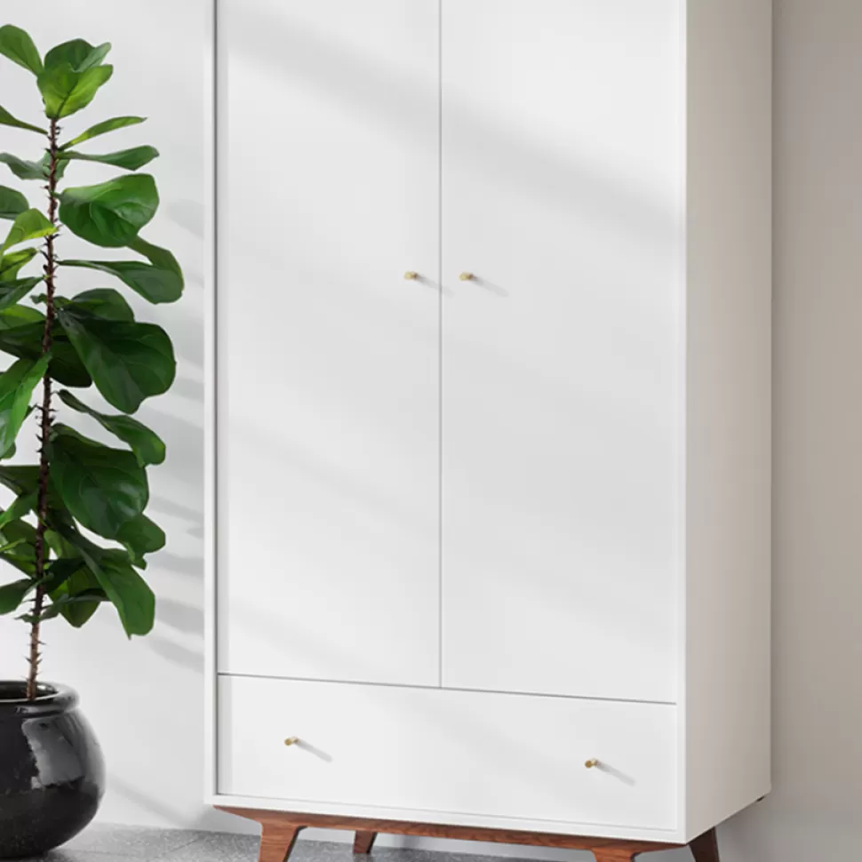 Vox Meubles Meuble Bébé>Armoire 2 Portes Mid - Noix et Blanc
