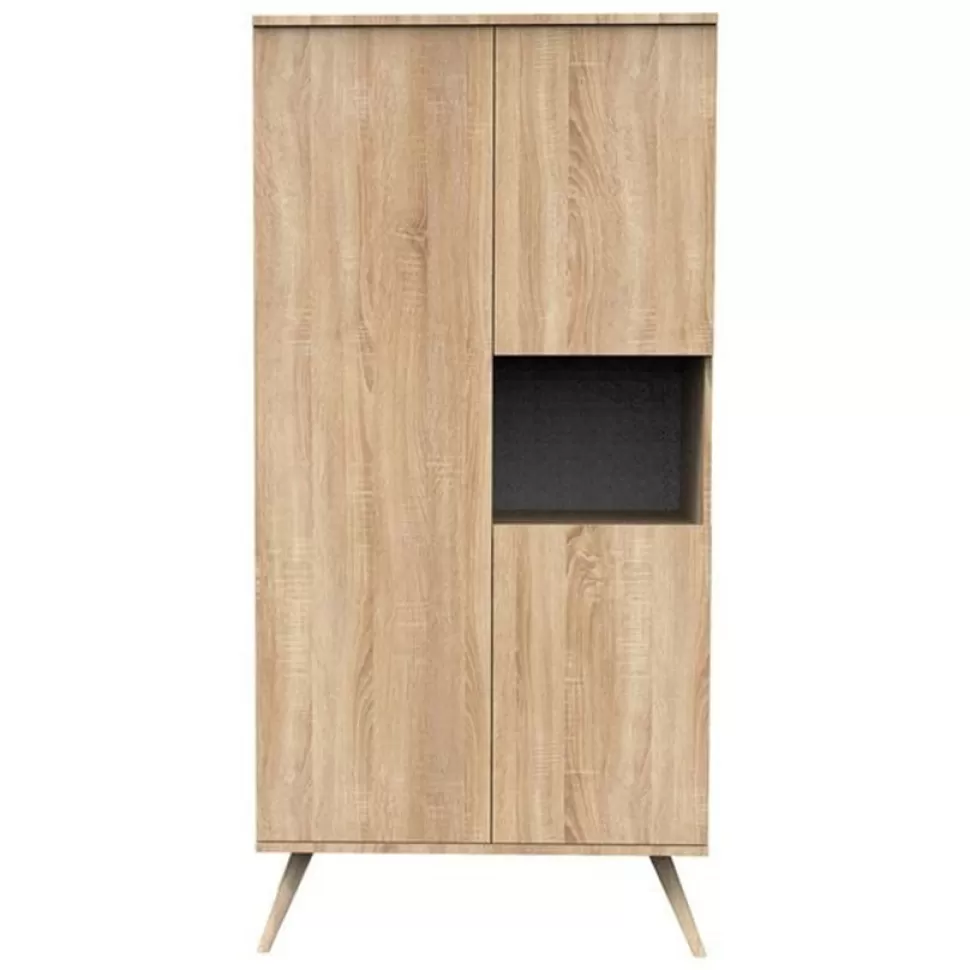 Sauthon Meuble Bébé>Armoire 3 Portes Seventies - Chêne Doré