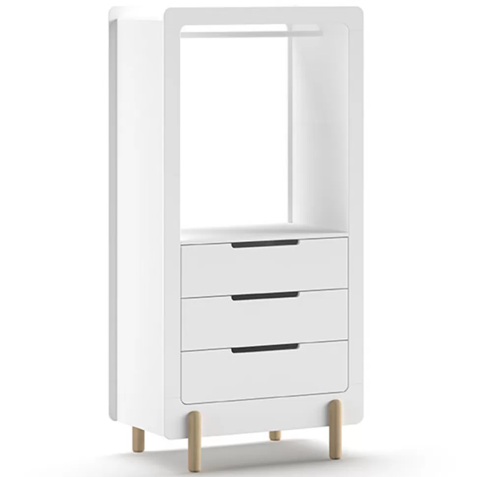 JAXX Meuble Bébé>Armoire 3 Tiroirs Smile - Blanc