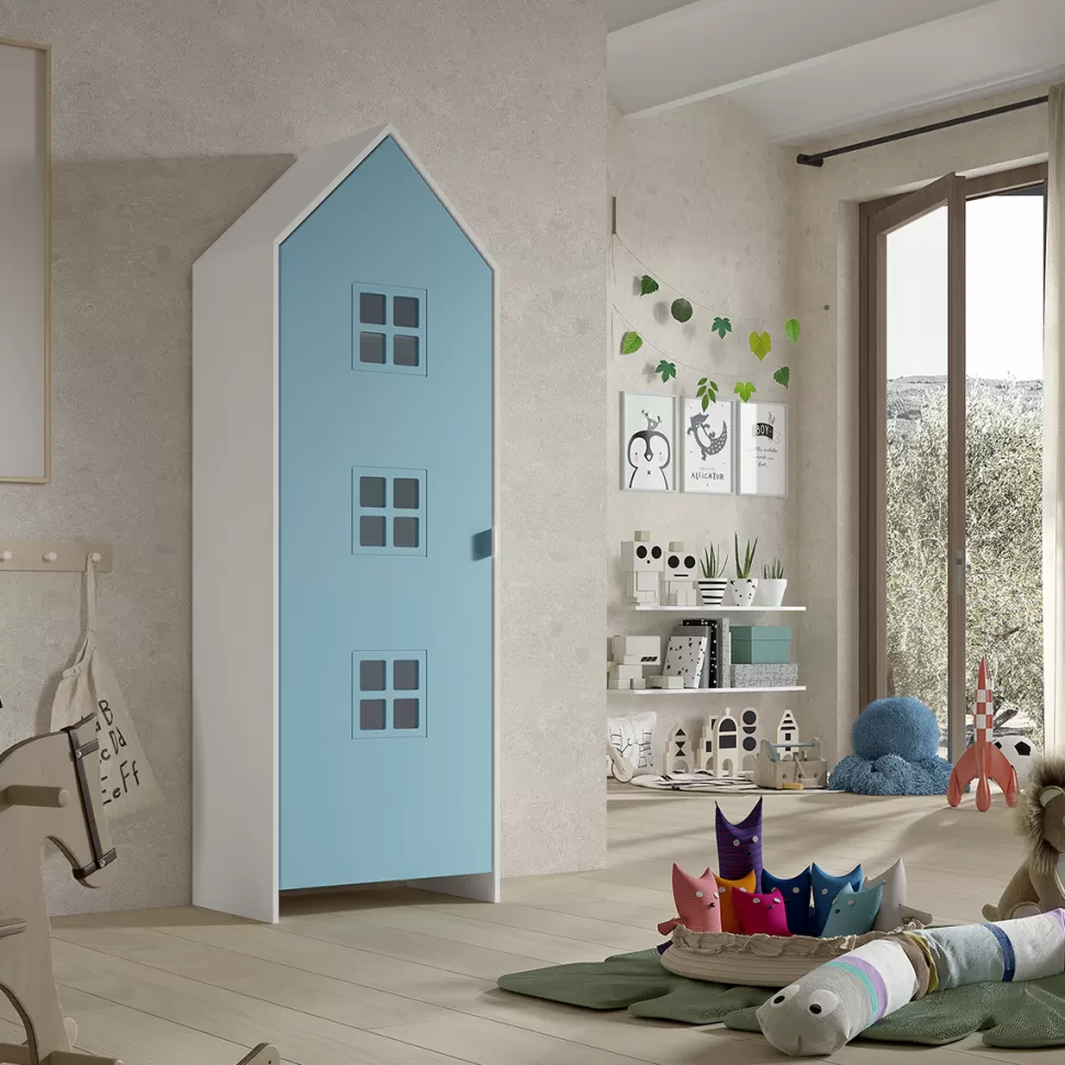 JAXX Meuble Bébé>Armoire Casami Bruges 1 Porte - Blue Ballet