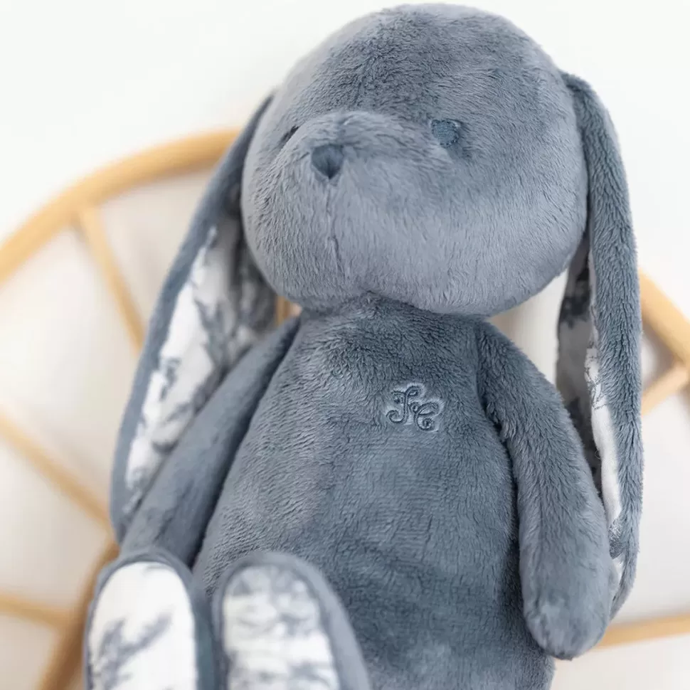 Tartine et Chocolat Peluche>Augustin le Lapin - Toile de Jouy Bleu