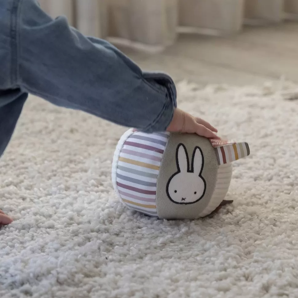 Pioupiou & Merveilles Mes Premiers Jouets>Balle Grelot en Tissu Miffy - Fluffy Rose