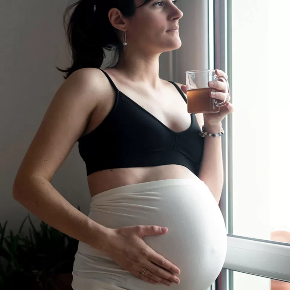 MAMA HANGS Parents>Bandeau 2-en-1 Grossesse et Peau-à-peau From Bump to Baby Ecru - S/M