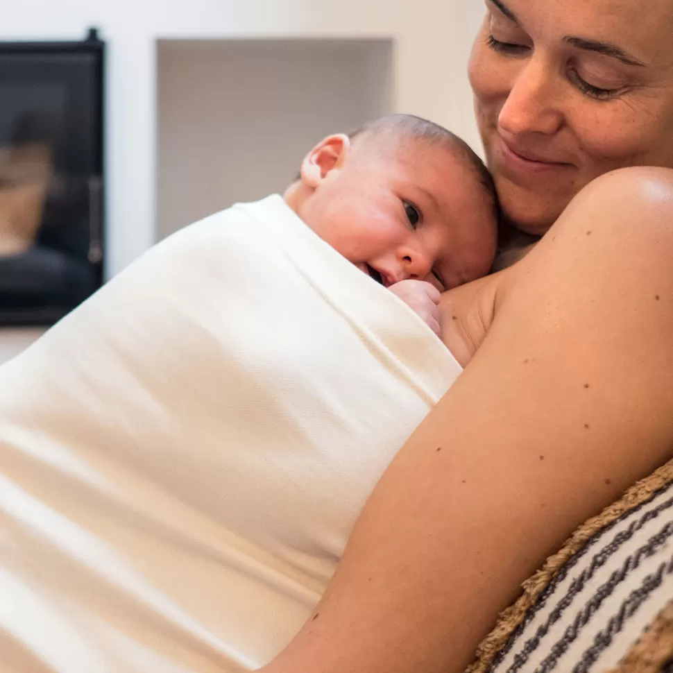 MAMA HANGS Parents>Bandeau 2-en-1 Grossesse et Peau-à-peau From Bump to Baby Ecru - S/M