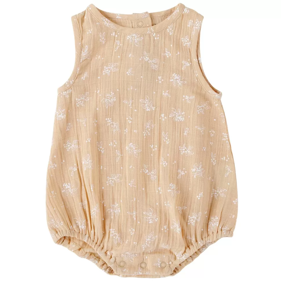 Bonjour Little Robe & Combinaison>Barboteuse Vegetal Peach - 12/18 Mois