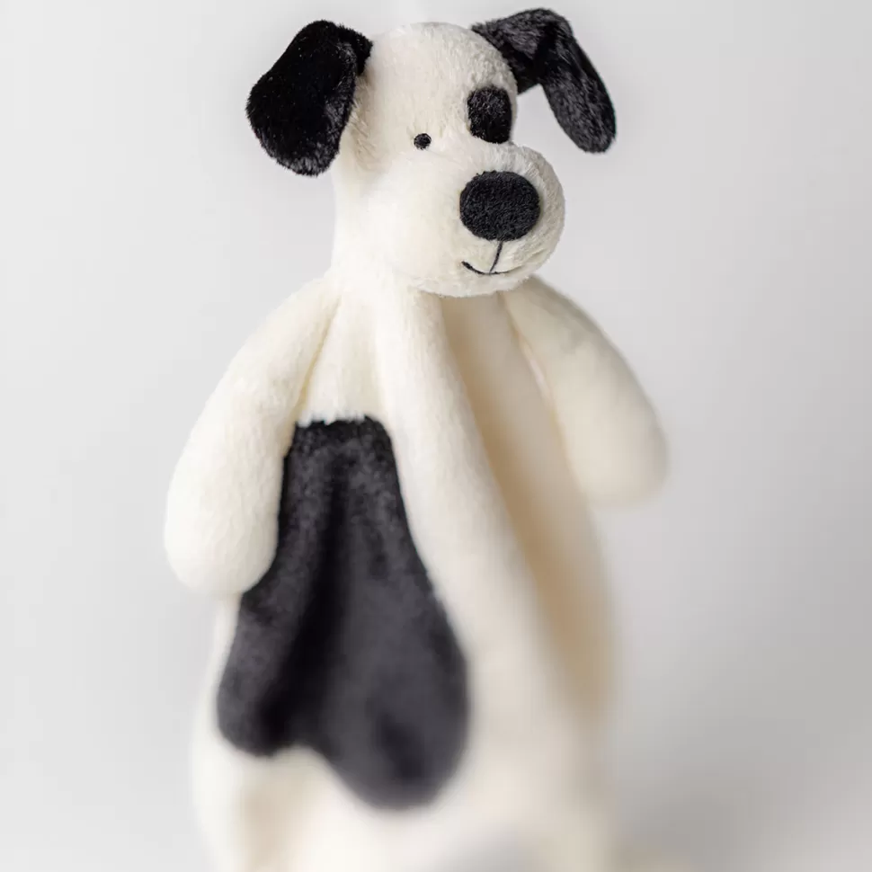 Jellycat Doudou>Bashful Black & Cream Puppy Comforter