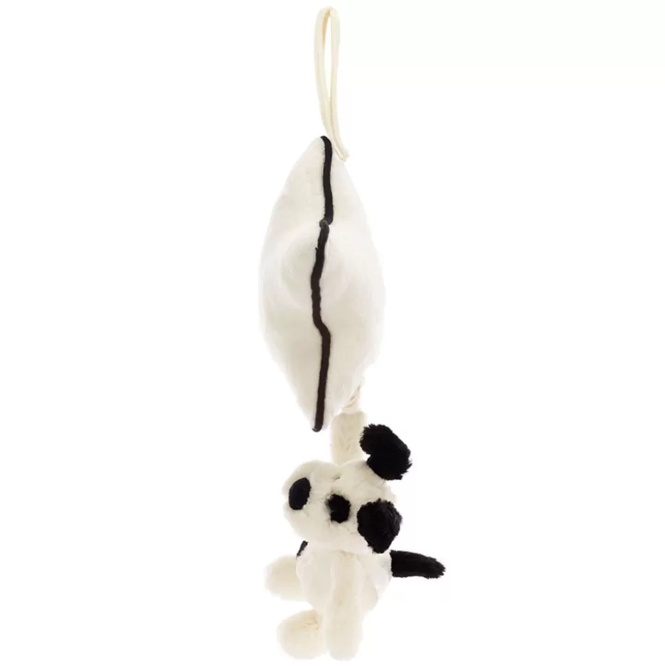 Jellycat Arche>Bashful Black and Cream Puppy - Musical Pull