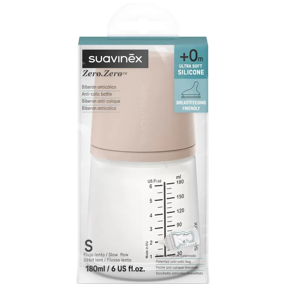 Suavinex Biberonnerie>Biberon Anti-Colique Zerø.Zerø Medium - 180 ml