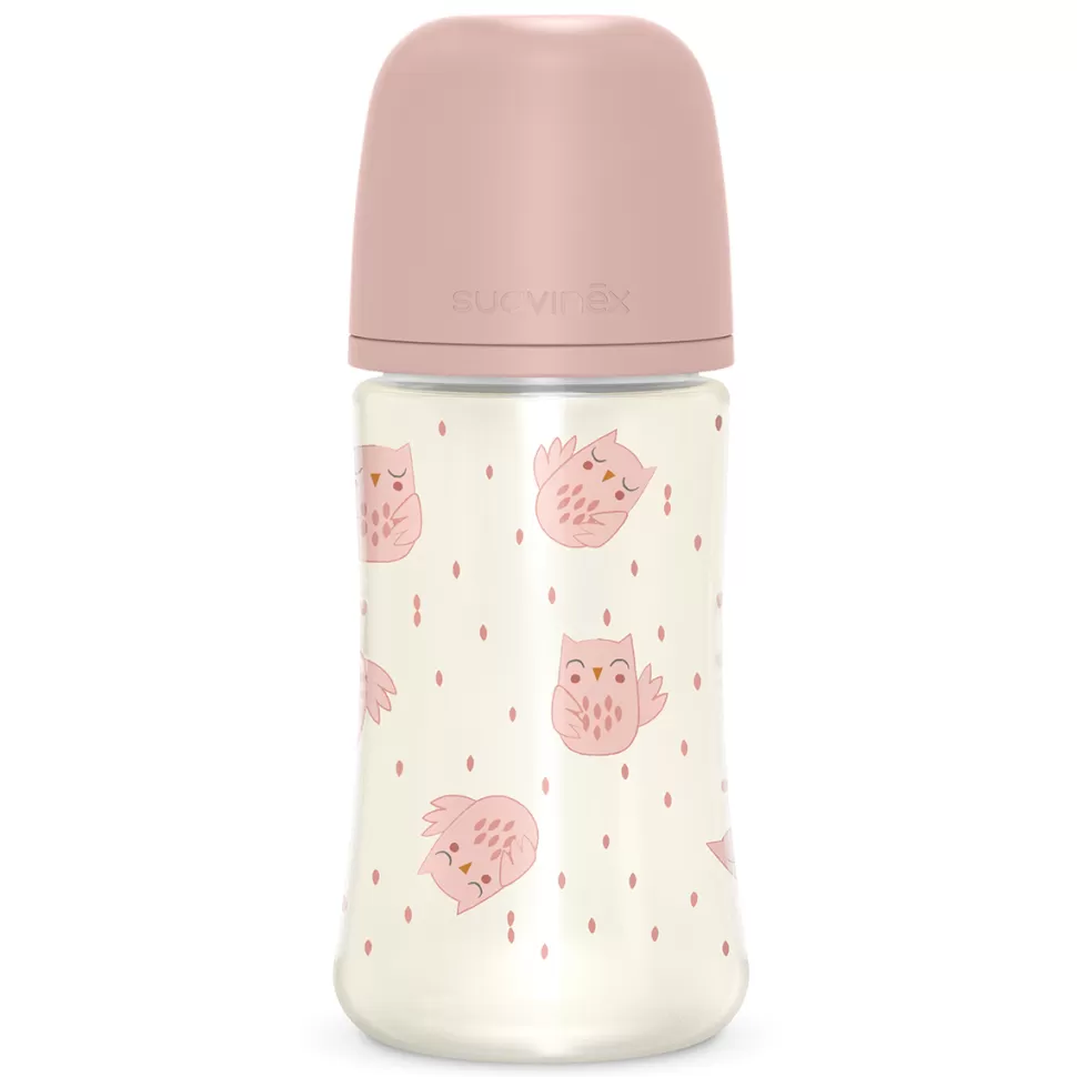Suavinex Biberonnerie>Biberon Tétine Symétrique SX Pro Bonhomia Rose - 270 ml