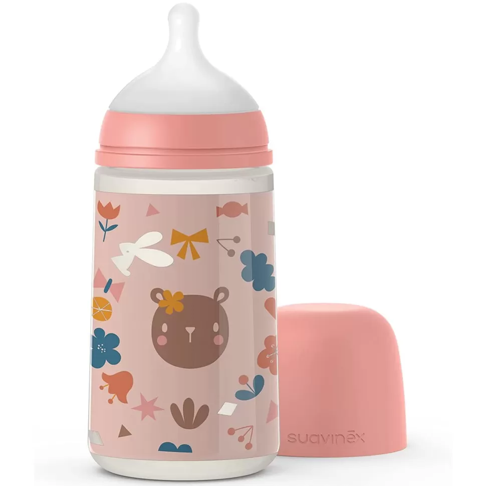 Suavinex Biberonnerie>Biberon Tétine Symétrique SX Pro Into the Forest Rose Poudré - 270 ml