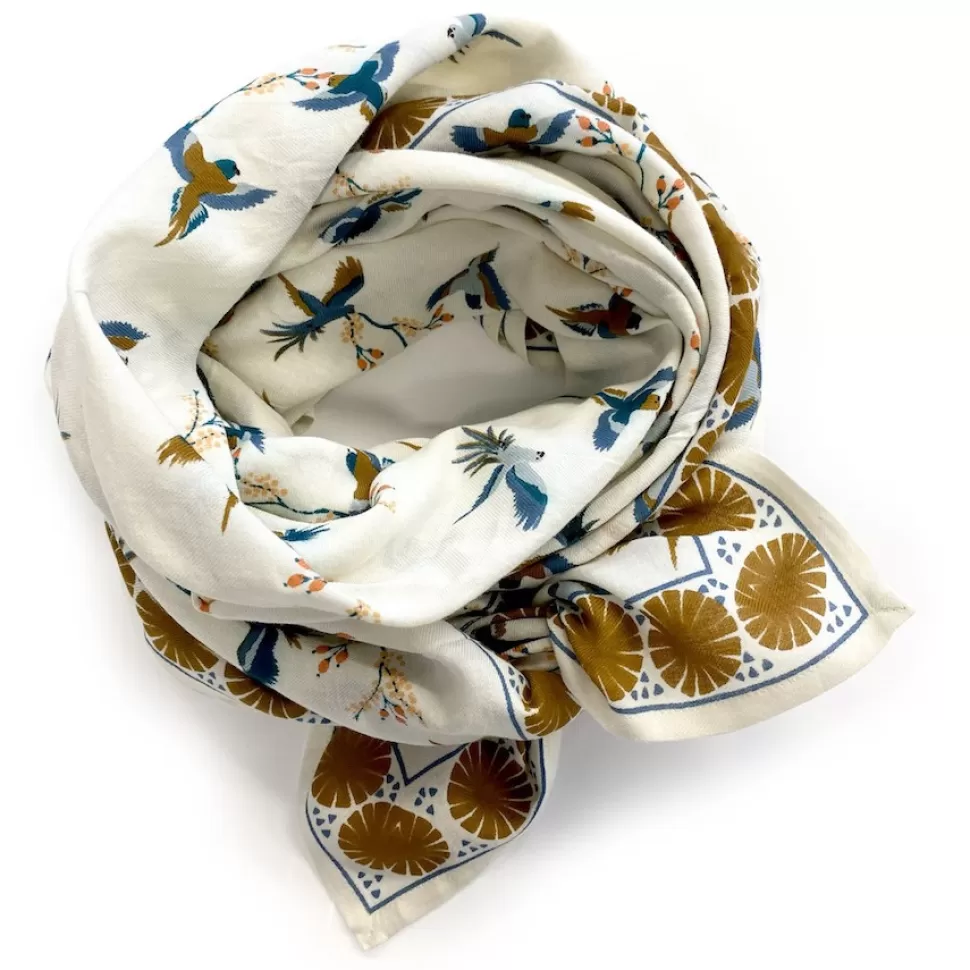 Apaches Parents>Big Foulard Latika Cerisier - Fleur de Vanille