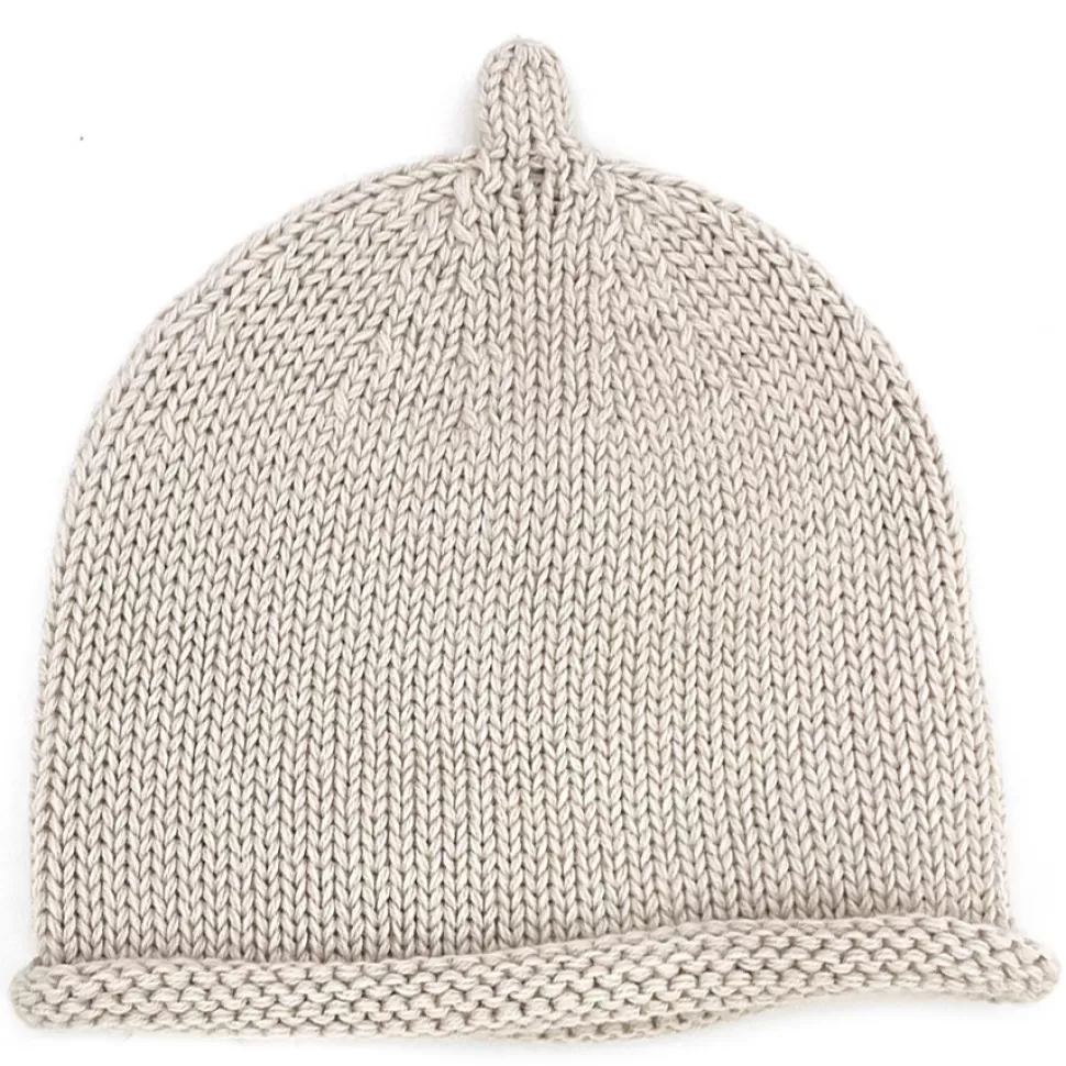 Babyshower Accessoires Bébé>Bonnet de Naissance Tricot Beige - 0/1 Mois