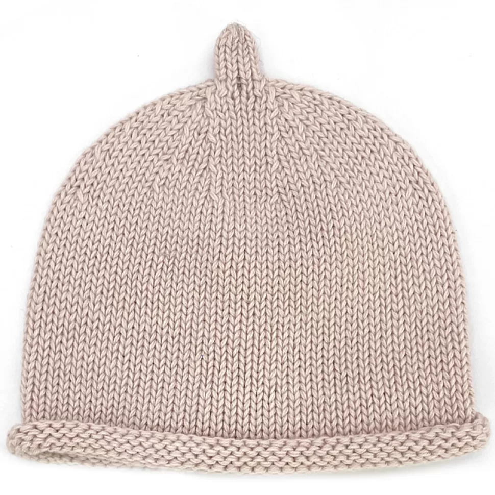 Babyshower Accessoires Bébé>Bonnet de Naissance Tricot Nude Powder - 0/1 Mois