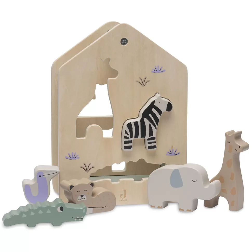 Jollein Mes Premiers Jouets>Boîte à Formes en Bois - Jungle Jambo