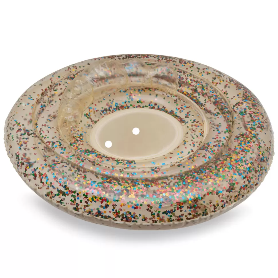 Konges Sløjd Mes Premiers Jouets>Bouée à Paillettes - Multi Heart Transparent