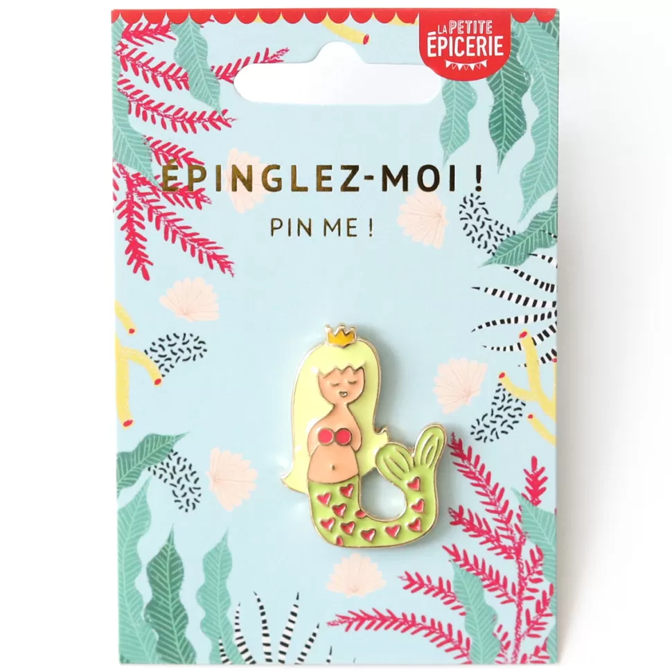 La Petite Epicerie Accessoires Bébé>Broche Pin's Emaillé - Sirène