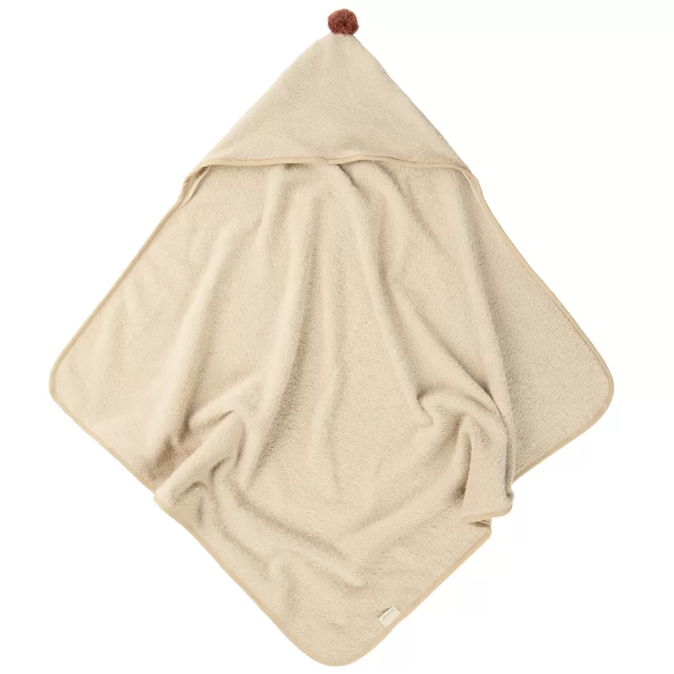 Nobodinoz Sortie De Bain Personnalisée | Textile>Cape de Bain So Cute - Almond