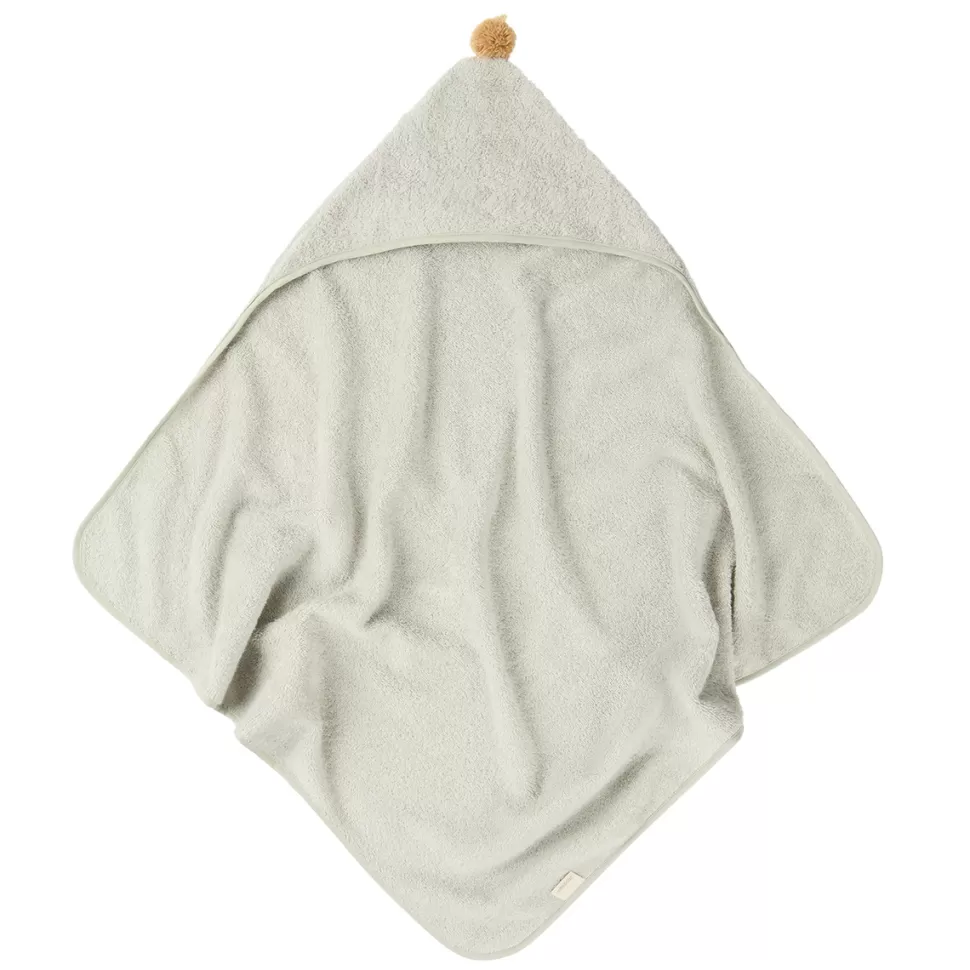 Nobodinoz Sortie De Bain Personnalisée | Textile>Cape de Bain So Cute - Sage Green