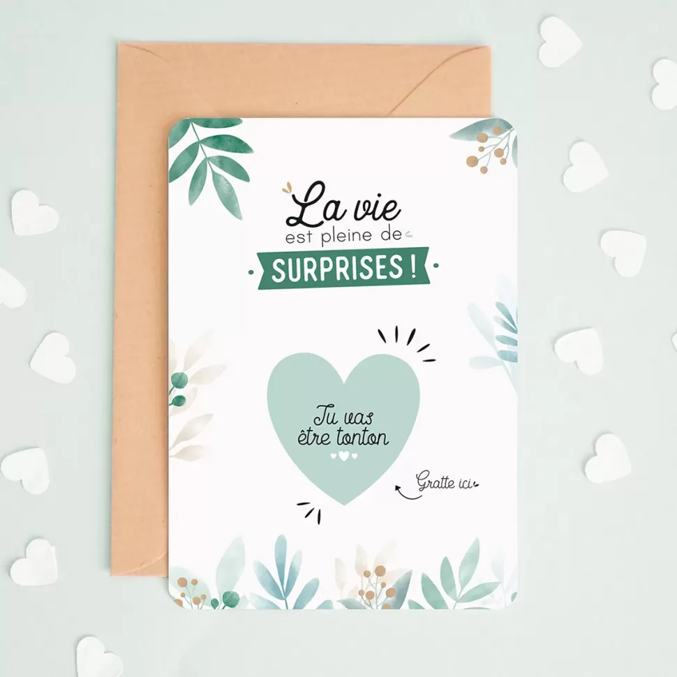 Manahia Décoration>Carte à Gratter - Tu Vas Être Tonton