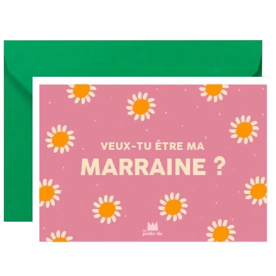 Ma petite vie Décoration>Carte Veux-Tu Etre Ma Marraine ?
