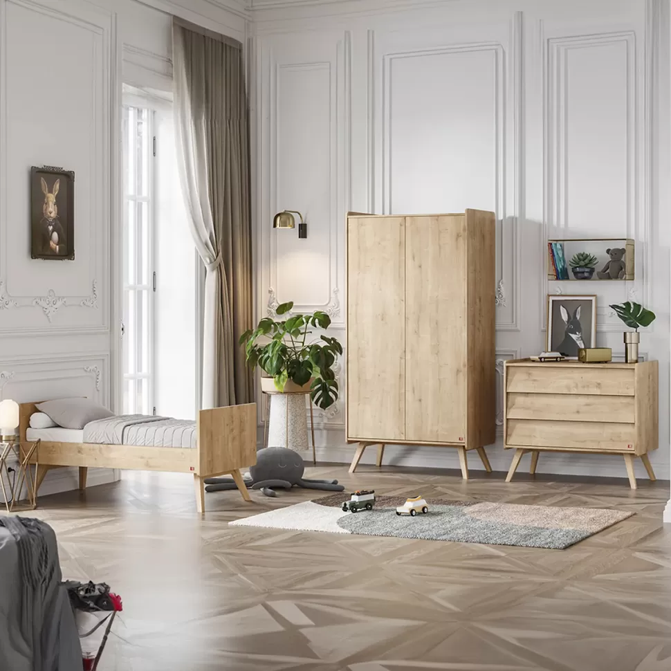 Vox Meubles Chambre Complète>Chambre Trio Vintage 70 x 140 cm - Chêne