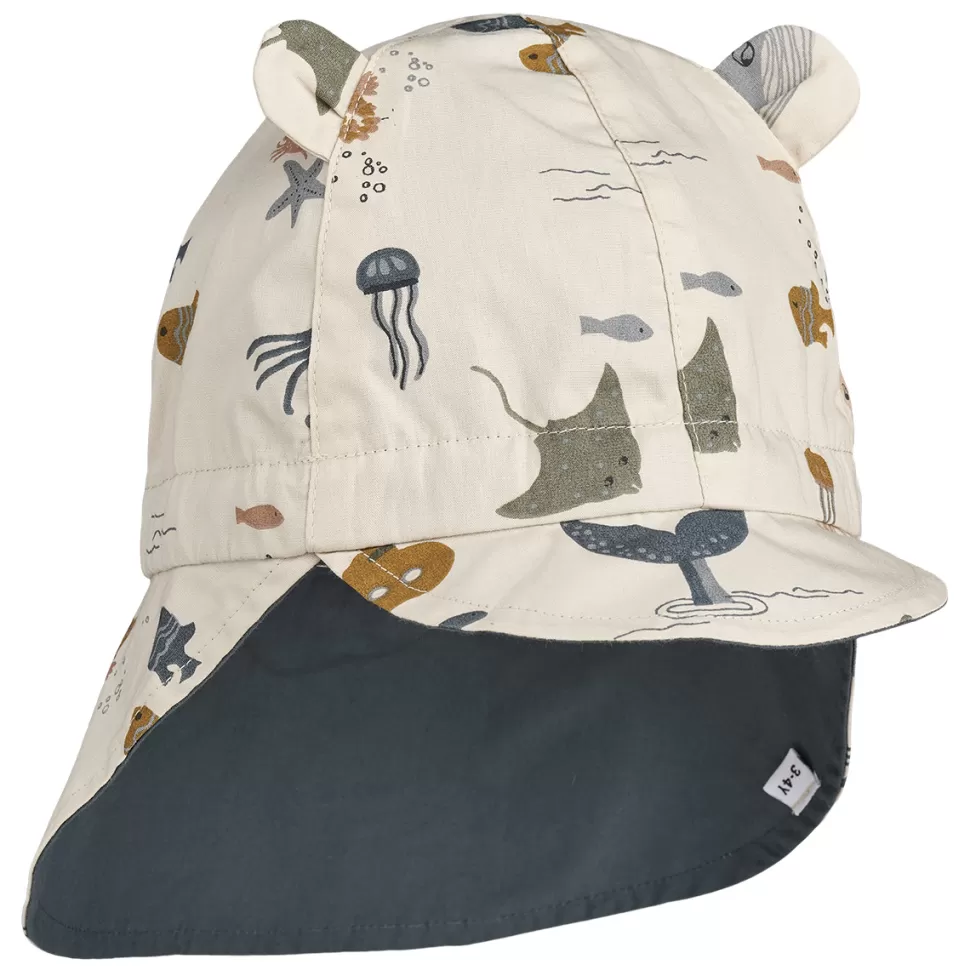 Liewood Accessoires Bébé>Chapeau Réversible Gorm Sea Creature Sandy - 9/12 Mois