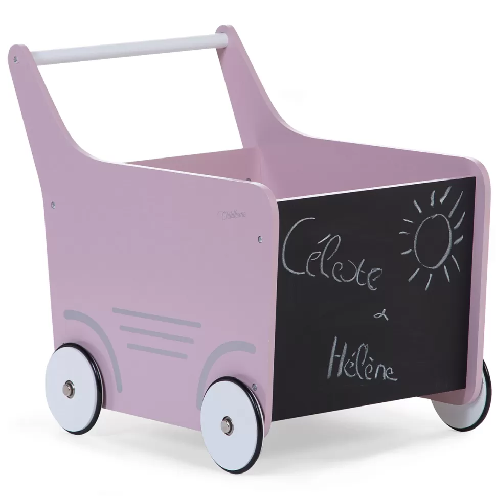 Childhome Trotteur & Porteur>Chariot de marche en Bois - Rose