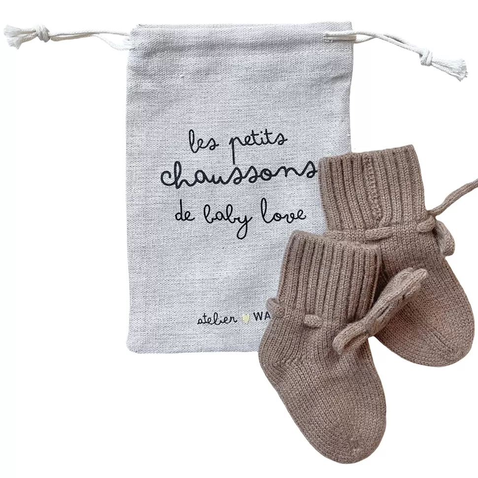 Atelier Wagram Chaussons>Chaussons Bébé Caramel Baby Love - 0/6 Mois