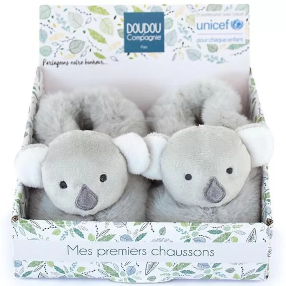 Doudou et Compagnie Chaussons>Chaussons Koala UNICEF - 0/6 Mois