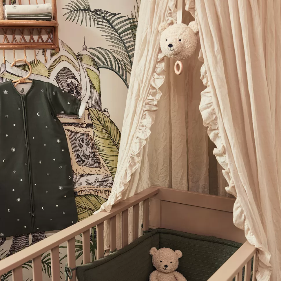Jollein Literie Bébé>Ciel de Lit Leaf Ruffle Nougat - 245 cm