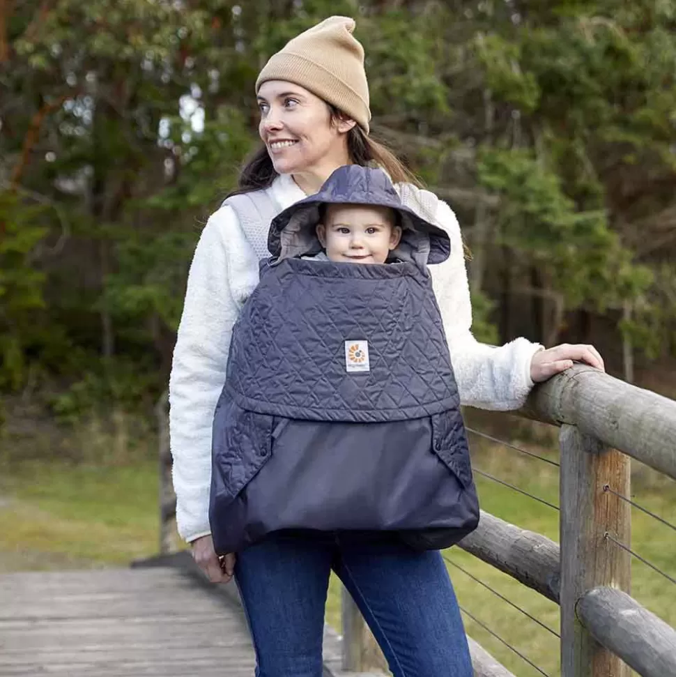 Ergobaby Porte Bébé>Cocon Hiver - Gris Charbon