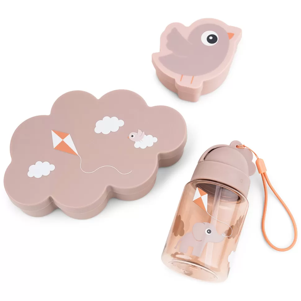 Done by Deer Repas>Coffret 3 Pièces Gourde et Boîtes à Goûter - Playground Rose