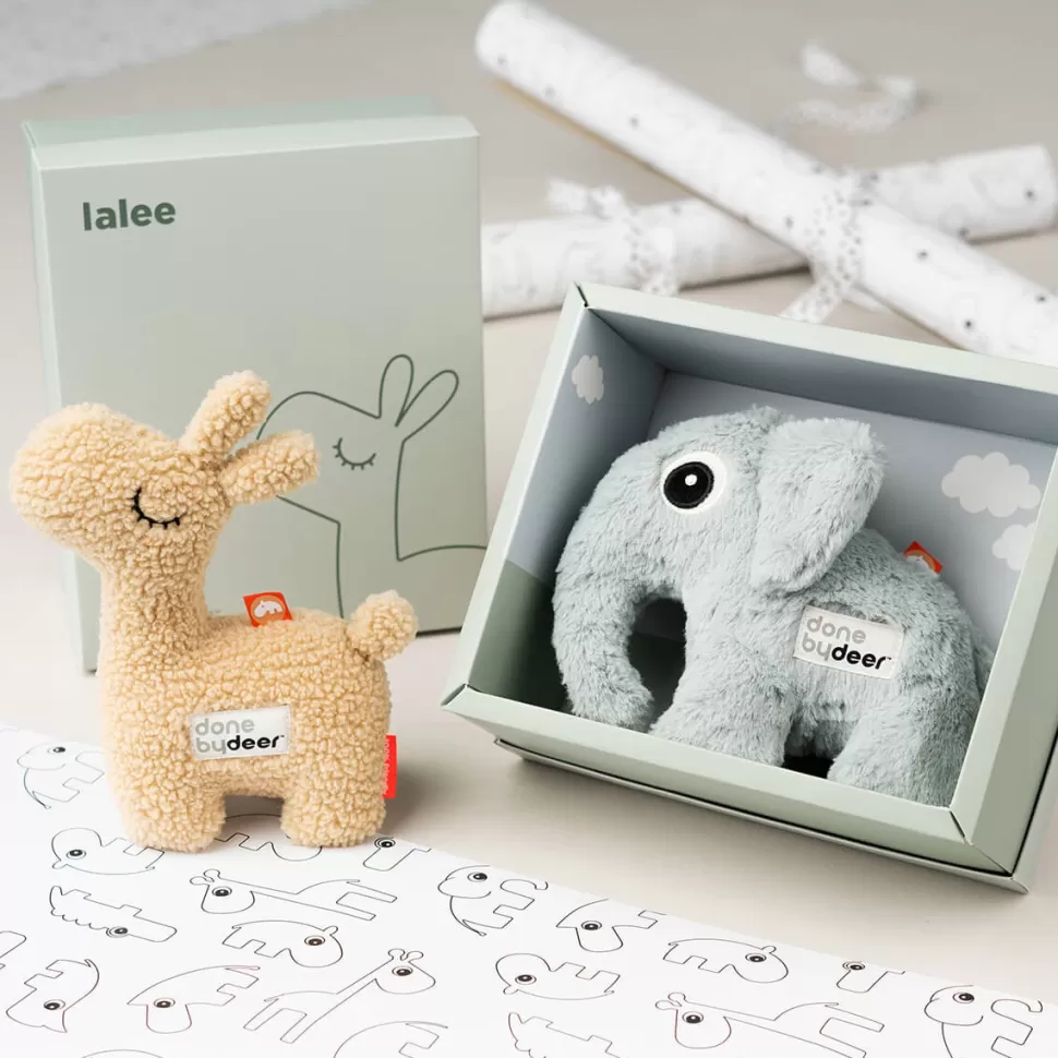 Done by Deer Peluche>Coffret Cadeau Elphee Bleu