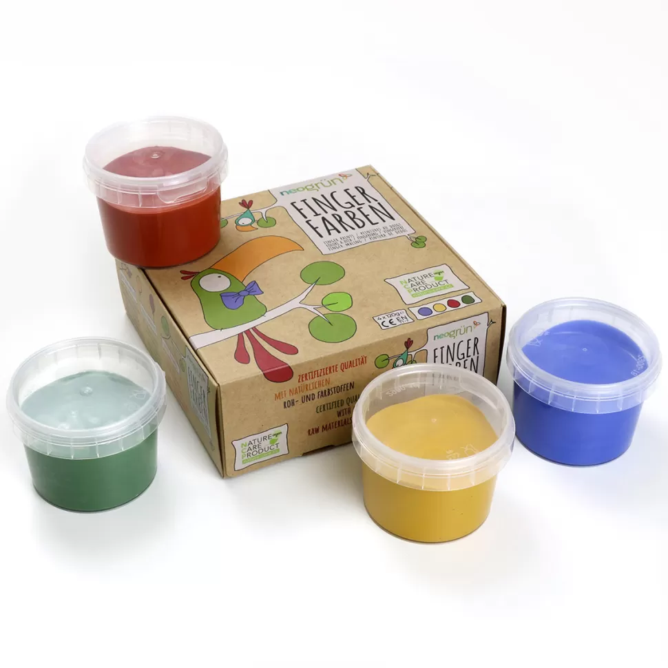 Neogrün Loisirs Créatifs>Coffret de 4 Pots de Peinture Naturelle et Végan Aki