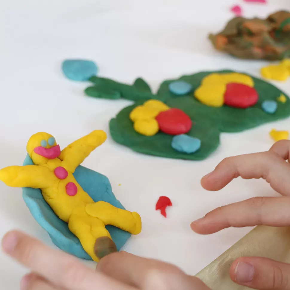 Neogrün Loisirs Créatifs>Coffret de 4 Pots de Pâte à Modeler Naturelle et Végan Yuki