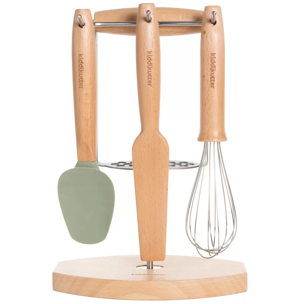 KiddiKutter Repas>Coffret Ustensiles de Cuisine - Naturel