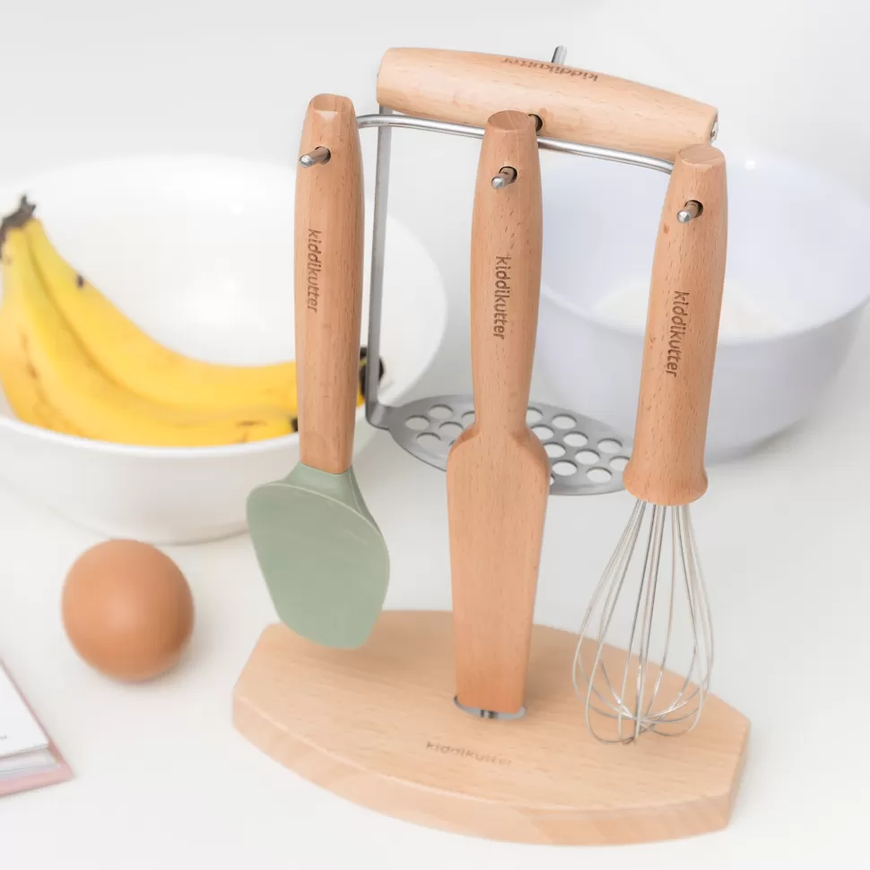 KiddiKutter Repas>Coffret Ustensiles de Cuisine - Naturel