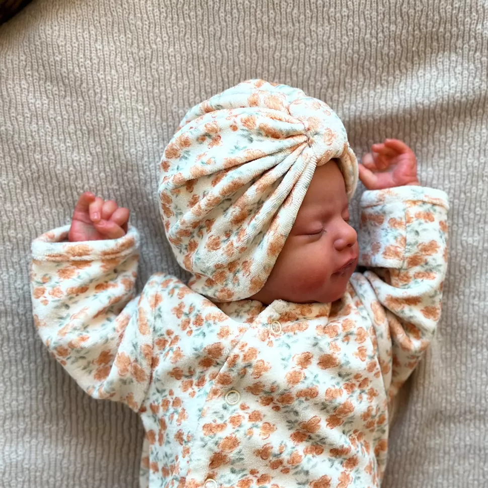 Bonjour Little Robe & Combinaison | Body & Pyjama>Combinaison Bébé Jour et Nuit Velours Californian Poppy - 1 Mois