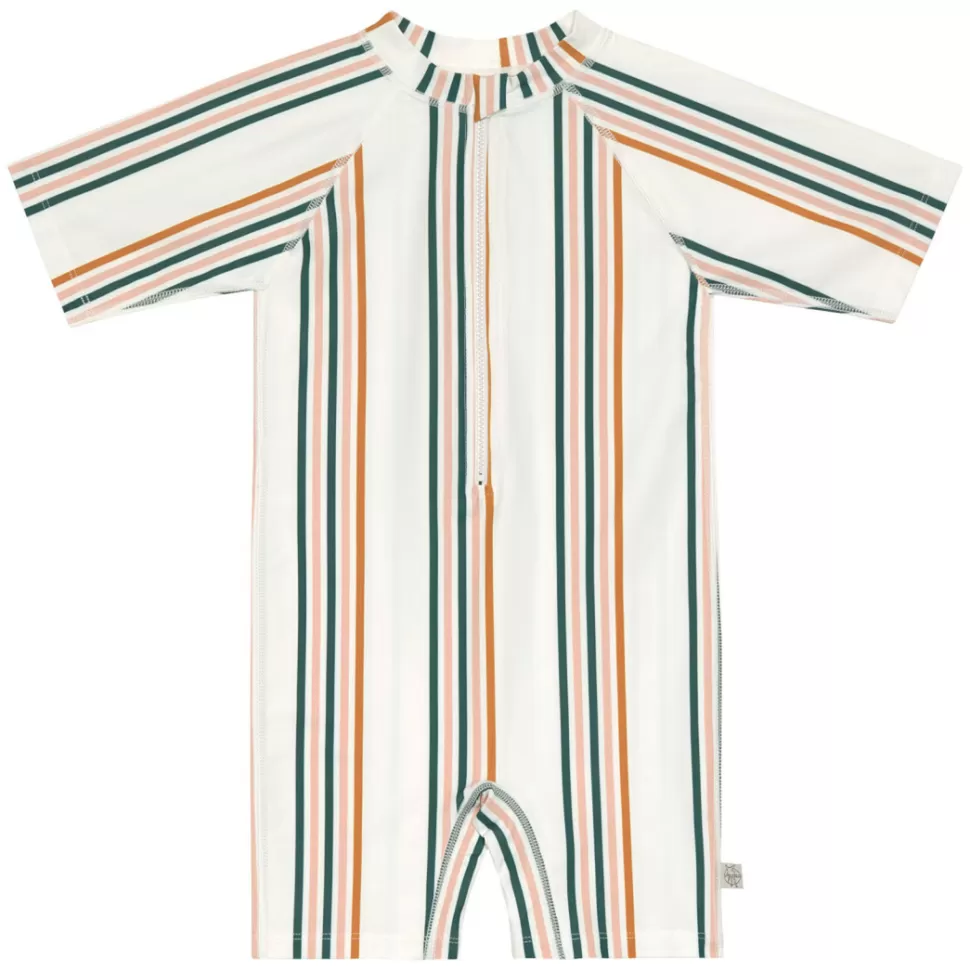 LÄSSIG Accessoires Bébé>Combishort de Bain Desert Aventure Rayures Rose Nature - 3/6 Mois