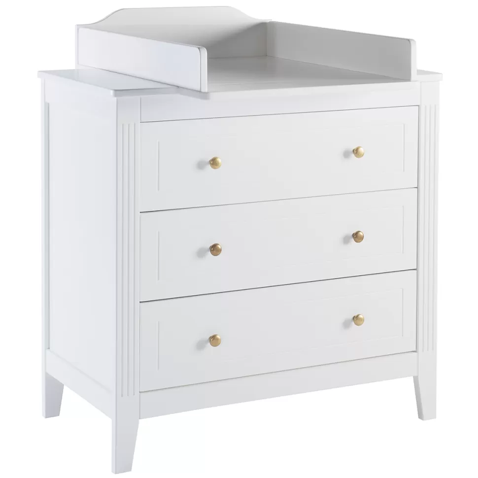 Maison Charlotte Meuble Bébé>Commode et Plan à Langer Opéra - Blanc