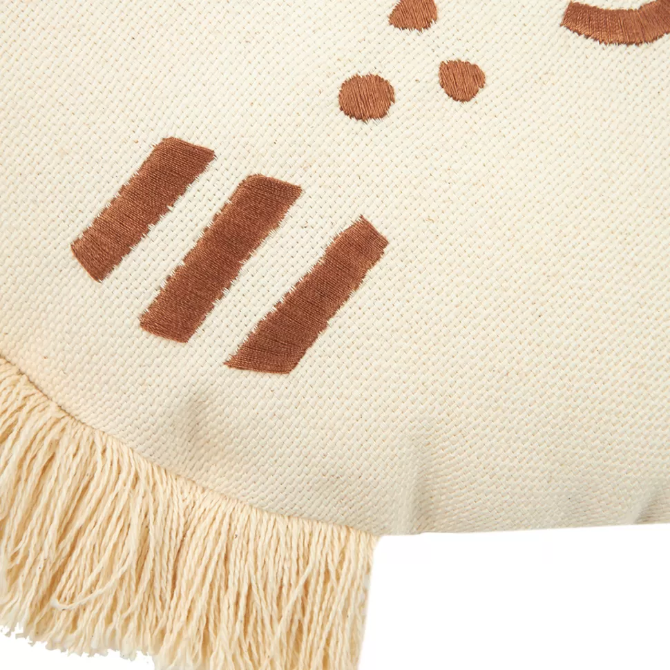 Nobodinoz Décoration>Coussin Brodé Landscape - Tigre Brown Natural