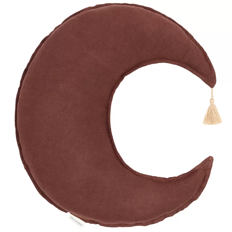Nobodinoz Décoration>Coussin Lune L1N0 - Prune