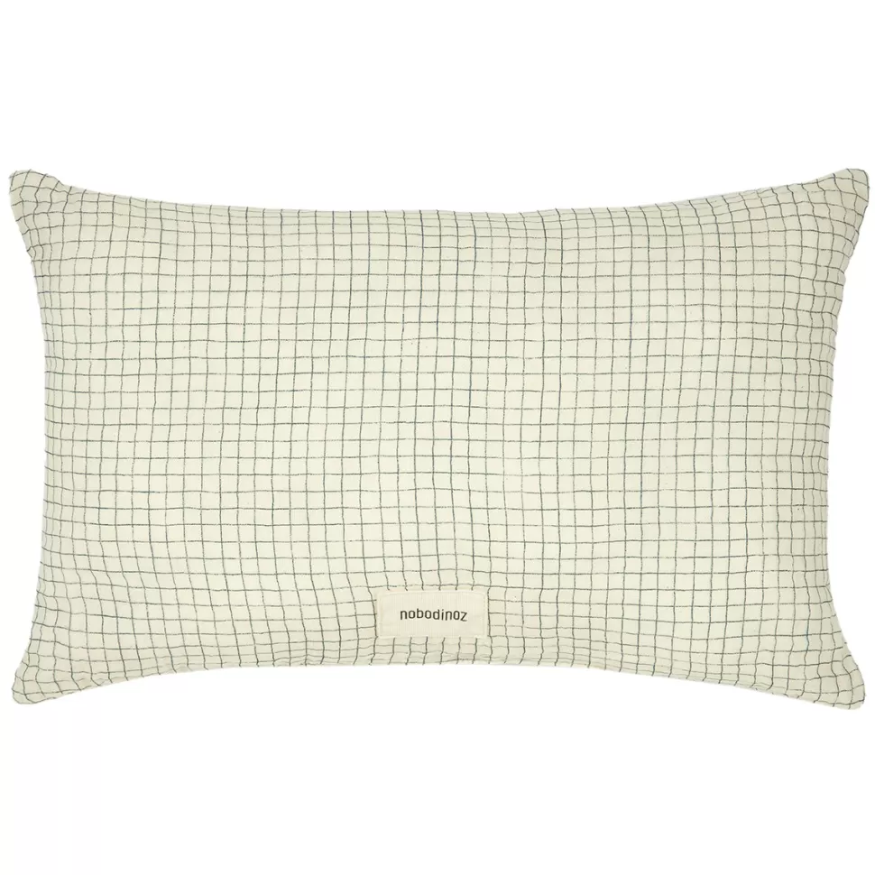 Nobodinoz Décoration>Coussin Rectangulaire Wabi Sabi - Blue Grid